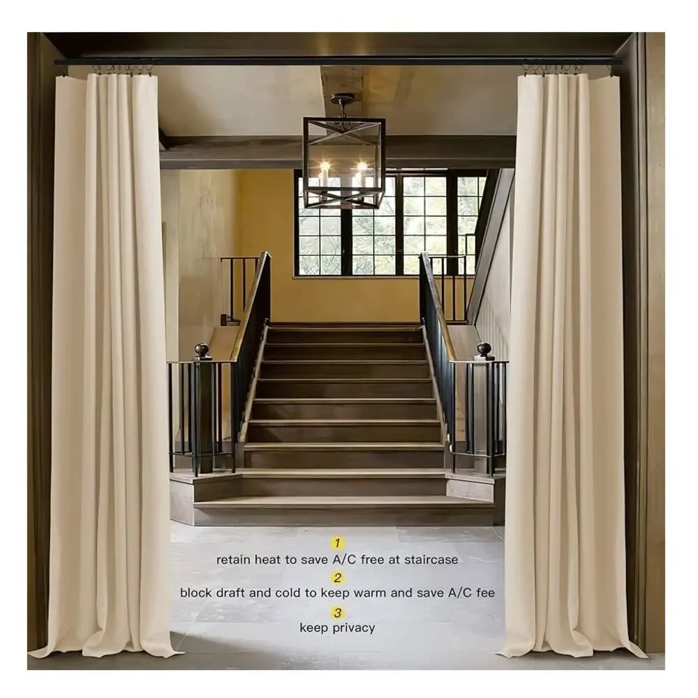 Set of 2 Panels Sliding Door Blinds Window Treatment 62 x 84”